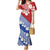 French Polynesia Family Matching Mermaid Dress and Hawaiian Shirt Tahitian Tiare Flowers Tribal