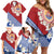 French Polynesia Family Matching Off Shoulder Short Dress and Hawaiian Shirt Tahitian Tiare Flowers Tribal