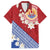 French Polynesia Family Matching Short Sleeve Bodycon Dress and Hawaiian Shirt Tahitian Tiare Flowers Tribal