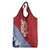 French Polynesia Grocery Bag Tahitian Tiare Flowers Tribal