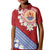 French Polynesia Kid Polo Shirt Tahitian Tiare Flowers Tribal