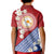 French Polynesia Kid Polo Shirt Tahitian Tiare Flowers Tribal