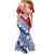 French Polynesia Mermaid Dress Tahitian Tiare Flowers Tribal