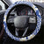 French Polynesia Steering Wheel Cover Tahitian Tiare Flowers Tribal