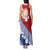 French Polynesia Tank Maxi Dress Tahitian Tiare Flowers Tribal