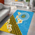 Tuvalu Plumeria Flowers Area Rug Polynesian Tribal Pattern