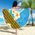 Tuvalu Plumeria Flowers Beach Blanket Polynesian Tribal Pattern