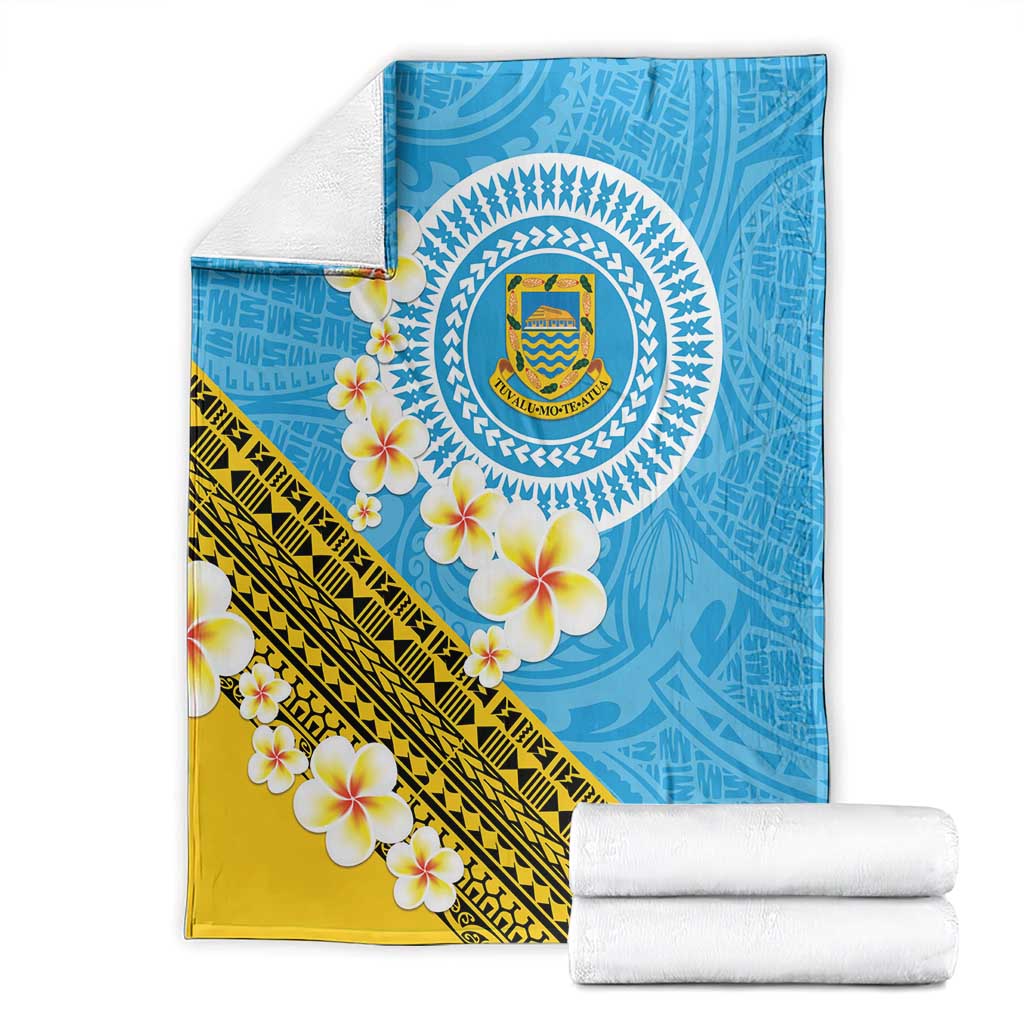 Tuvalu Plumeria Flowers Blanket Polynesian Tribal Pattern LT9 - Polynesian Pride