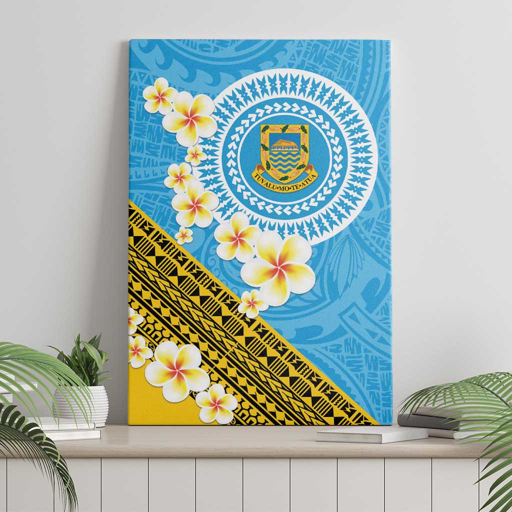 Tuvalu Plumeria Flowers Canvas Wall Art Polynesian Tribal Pattern LT9 - Polynesian Pride