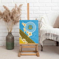 Tuvalu Plumeria Flowers Canvas Wall Art Polynesian Tribal Pattern LT9 - Polynesian Pride