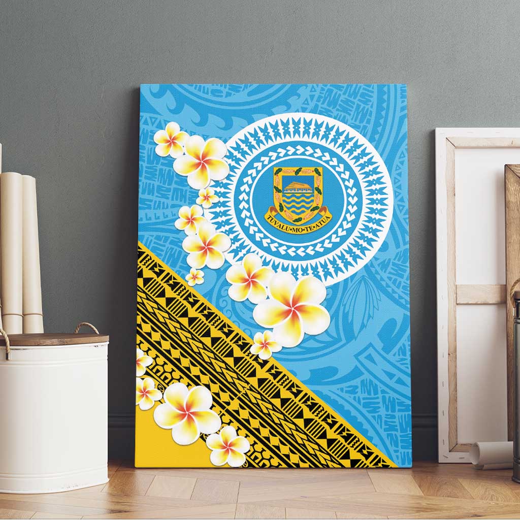 Tuvalu Plumeria Flowers Canvas Wall Art Polynesian Tribal Pattern LT9 - Polynesian Pride