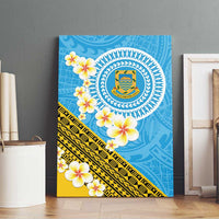 Tuvalu Plumeria Flowers Canvas Wall Art Polynesian Tribal Pattern LT9 - Polynesian Pride