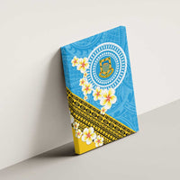 Tuvalu Plumeria Flowers Canvas Wall Art Polynesian Tribal Pattern LT9 - Polynesian Pride