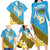 Tuvalu Plumeria Flowers Family Matching Long Sleeve Bodycon Dress and Hawaiian Shirt Polynesian Tribal Pattern