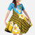 Tuvalu Plumeria Flowers Family Matching Mermaid Dress and Hawaiian Shirt Polynesian Tribal Pattern