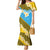 Tuvalu Plumeria Flowers Family Matching Mermaid Dress and Hawaiian Shirt Polynesian Tribal Pattern