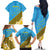 Tuvalu Plumeria Flowers Family Matching Off The Shoulder Long Sleeve Dress and Hawaiian Shirt Polynesian Tribal Pattern