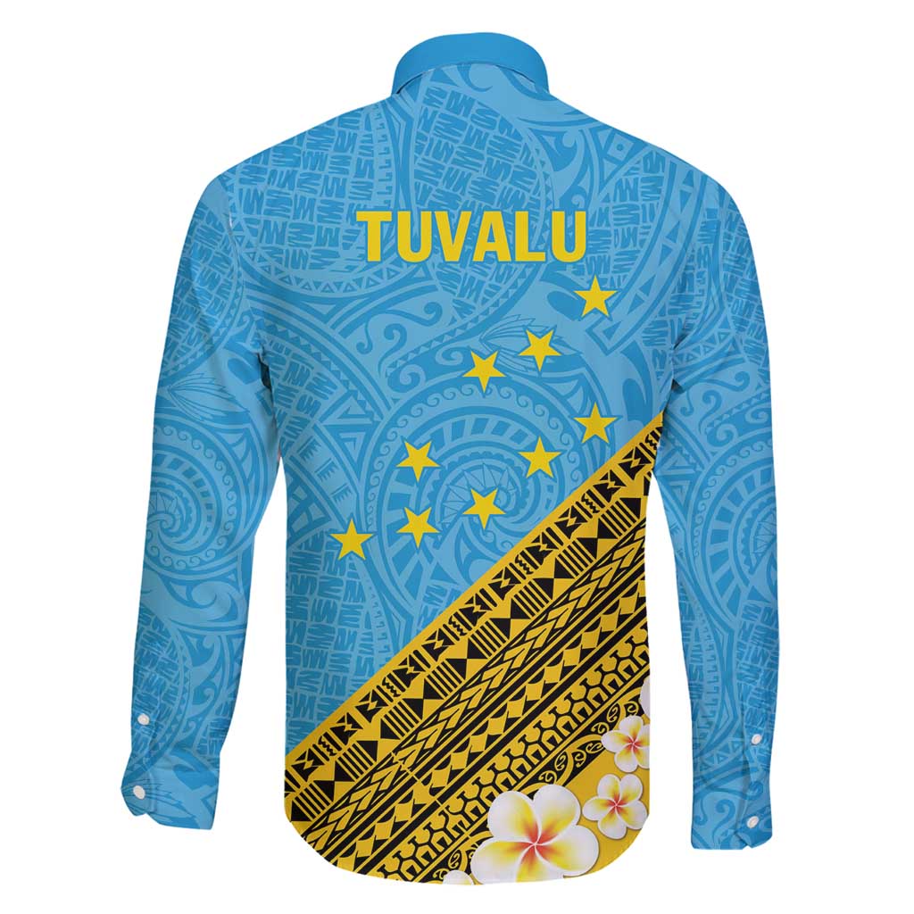 Tuvalu Plumeria Flowers Family Matching Puletasi and Hawaiian Shirt Polynesian Tribal Pattern