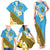 Tuvalu Plumeria Flowers Family Matching Tank Maxi Dress and Hawaiian Shirt Polynesian Tribal Pattern