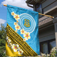 Tuvalu Plumeria Flowers Garden Flag Polynesian Tribal Pattern LT9 - Polynesian Pride