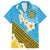 Tuvalu Plumeria Flowers Hawaiian Shirt Polynesian Tribal Pattern