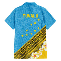 Tuvalu Plumeria Flowers Hawaiian Shirt Polynesian Tribal Pattern LT9 - Polynesian Pride