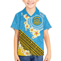 Tuvalu Plumeria Flowers Hawaiian Shirt Polynesian Tribal Pattern LT9 - Polynesian Pride