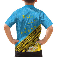 Tuvalu Plumeria Flowers Hawaiian Shirt Polynesian Tribal Pattern LT9 - Polynesian Pride