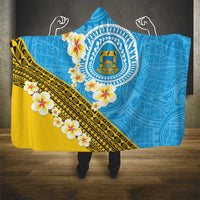 Tuvalu Plumeria Flowers Hooded Blanket Polynesian Tribal Pattern LT9 - Polynesian Pride