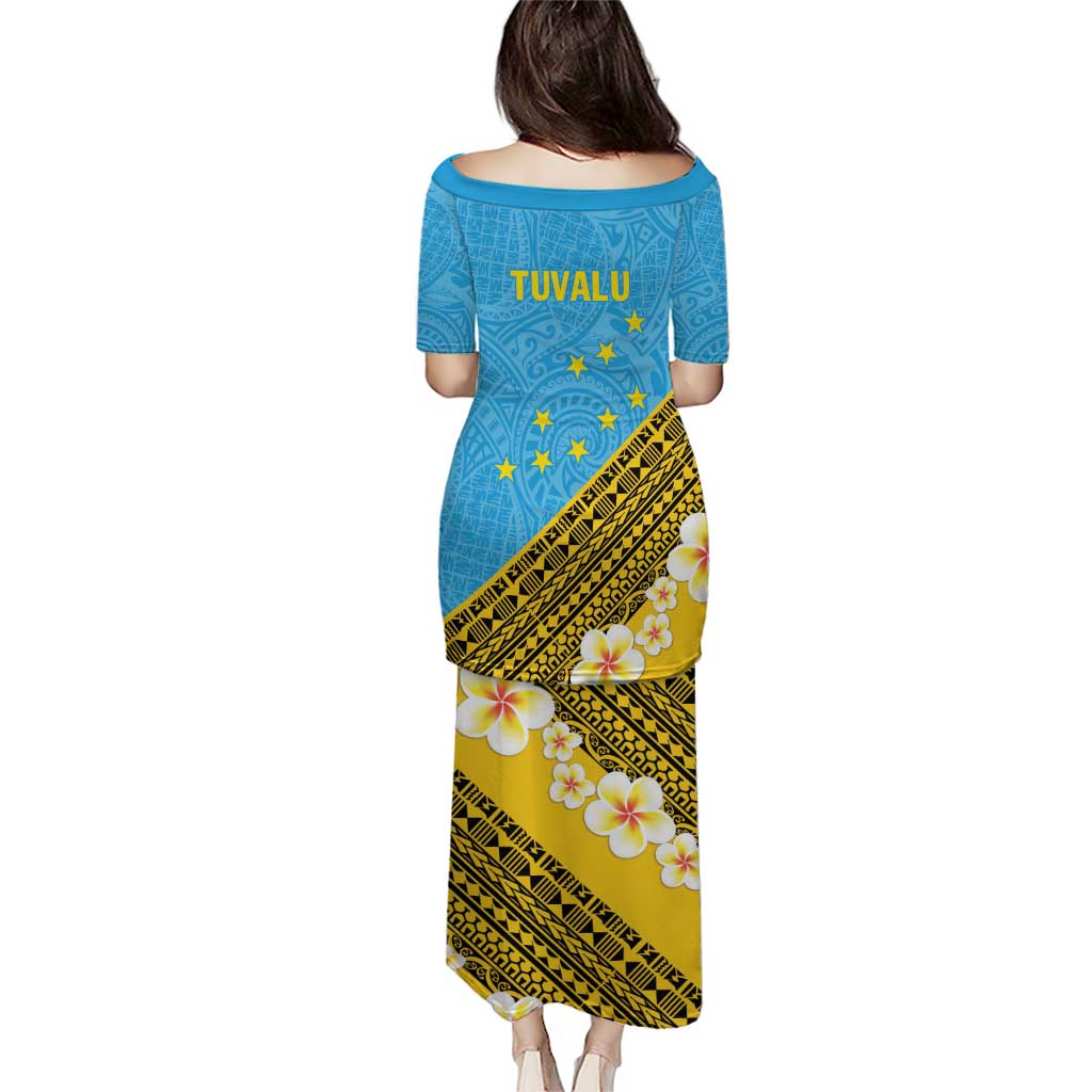 Tuvalu Plumeria Flowers Puletasi Polynesian Tribal Pattern LT9 - Polynesian Pride