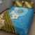 Tuvalu Plumeria Flowers Quilt Bed Set Polynesian Tribal Pattern