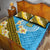 Tuvalu Plumeria Flowers Quilt Bed Set Polynesian Tribal Pattern