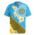 Tuvalu Plumeria Flowers Rugby Jersey Polynesian Tribal Pattern