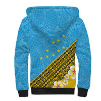 Tuvalu Plumeria Flowers Sherpa Hoodie Polynesian Tribal Pattern LT9 - Polynesian Pride