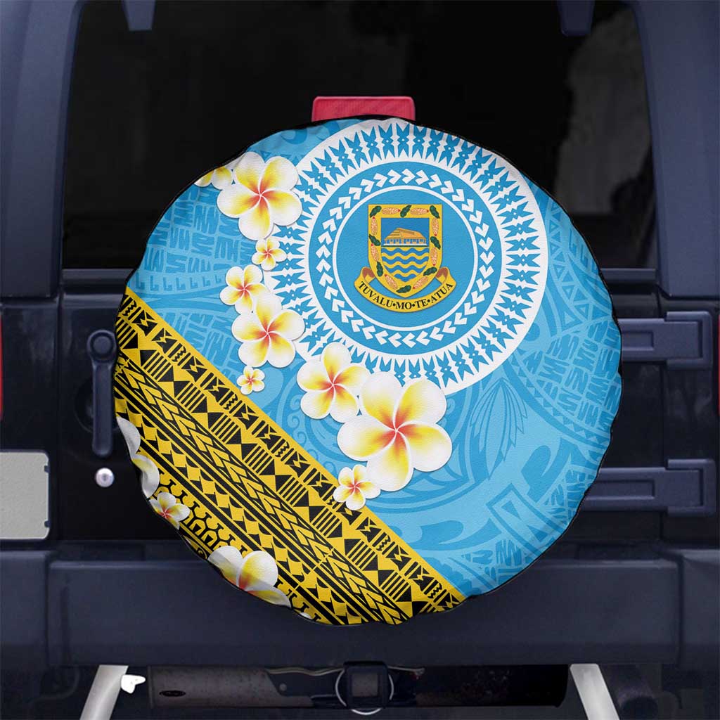 Tuvalu Plumeria Flowers Spare Tire Cover Polynesian Tribal Pattern LT9 - Polynesian Pride