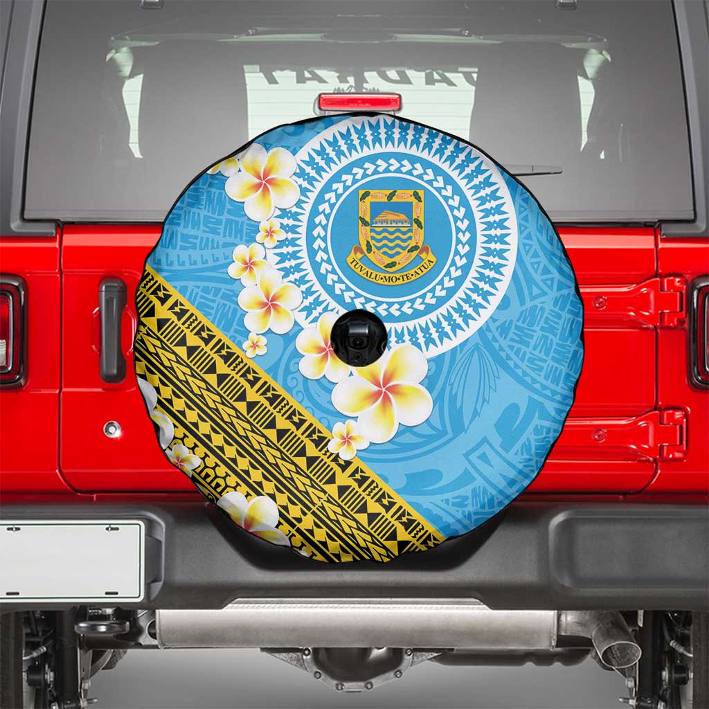Tuvalu Plumeria Flowers Spare Tire Cover Polynesian Tribal Pattern LT9 - Polynesian Pride