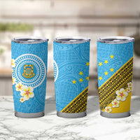 Tuvalu Plumeria Flowers Tumbler Cup Polynesian Tribal Pattern LT9 - Polynesian Pride