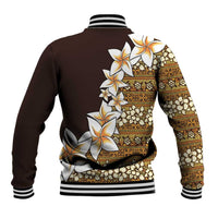 Vintage Hibiscus Turtle Pattern Baseball Jacket with Plumeria Half Style LT9 - Polynesian Pride