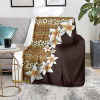 Vintage Hibiscus Turtle Pattern Blanket with Plumeria Half Style LT9 - Polynesian Pride