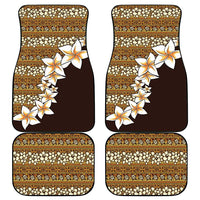Vintage Hibiscus Turtle Pattern Car Mats with Plumeria Half Style LT9 - Polynesian Pride