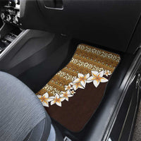 Vintage Hibiscus Turtle Pattern Car Mats with Plumeria Half Style LT9 - Polynesian Pride