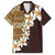 Vintage Hibiscus Turtle Pattern Family Matching Puletasi and Hawaiian Shirt with Plumeria Half Style