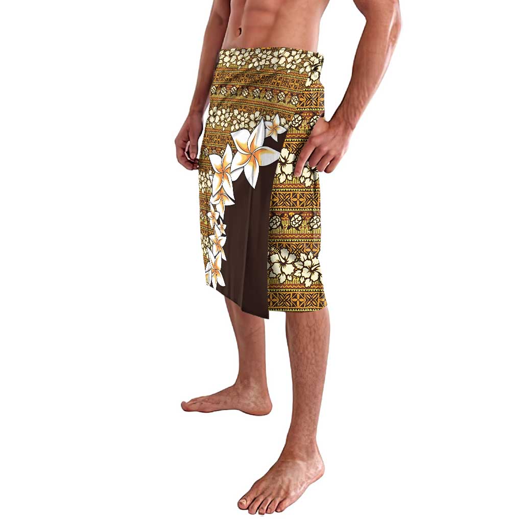Vintage Hibiscus Turtle Pattern Lavalava with Plumeria Half Style LT9 - Polynesian Pride