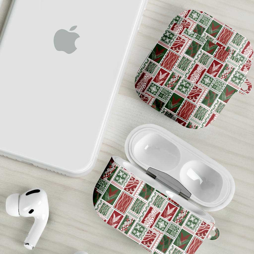 Mele Kalikimaka Hawaiian Quilt and Lei Patchwork AirPods Case - Polynesian Pride