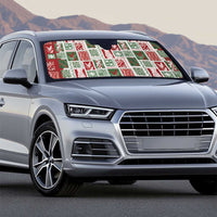 Mele Kalikimaka Hawaiian Quilt and Lei Patchwork Auto Sun Shade - Polynesian Pride