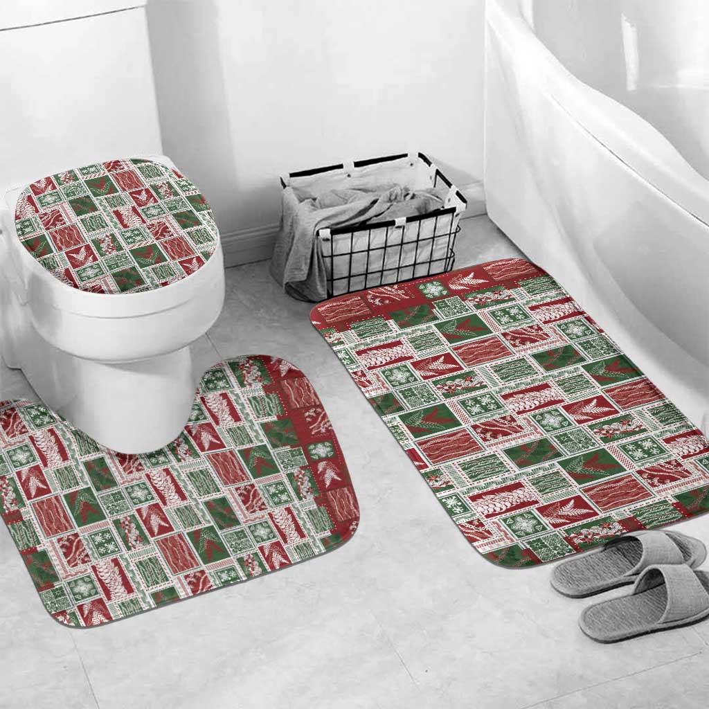 Mele Kalikimaka Hawaiian Quilt and Lei Patchwork Bathroom Set - Polynesian Pride