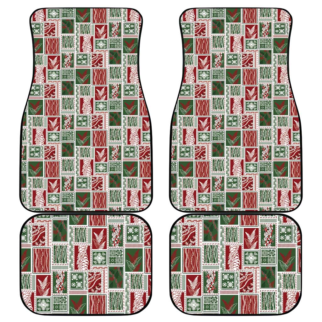 Mele Kalikimaka Hawaiian Quilt and Lei Patchwork Car Mats - Polynesian Pride