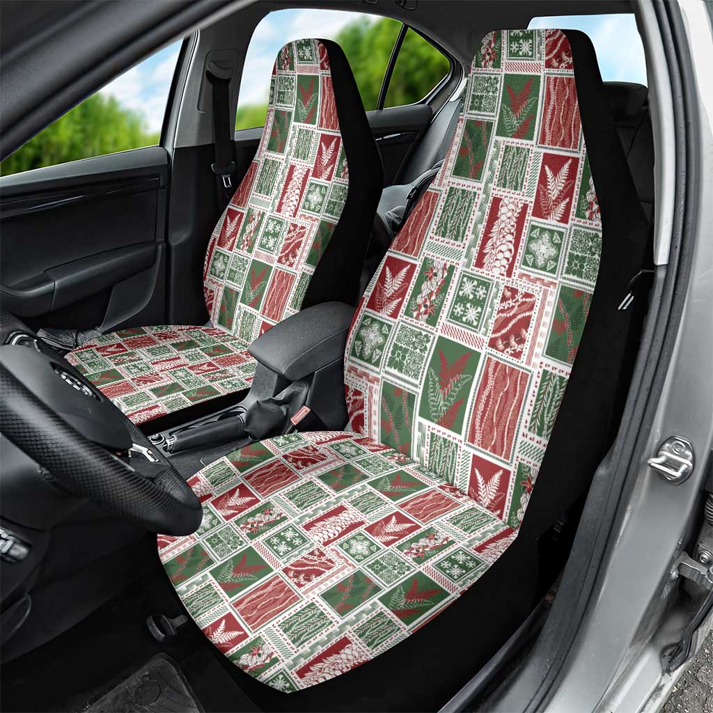 Mele Kalikimaka Hawaiian Quilt and Lei Patchwork Car Seat Cover - Polynesian Pride