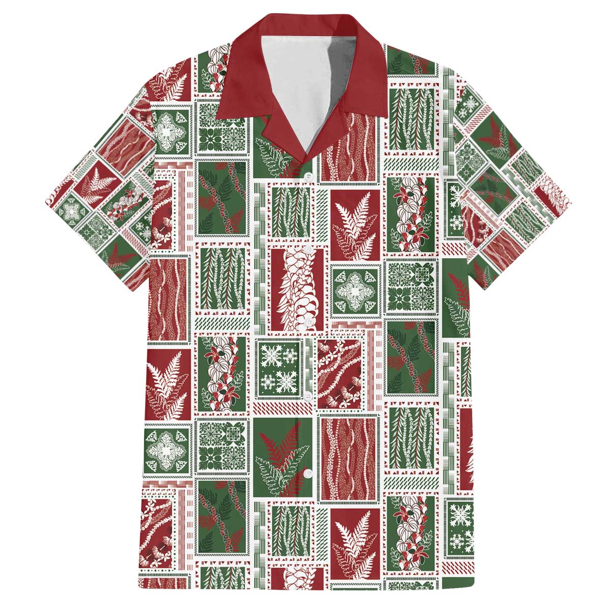 Mele Kalikimaka Hawaiian Quilt and Lei Patchwork Family Matching Off The Shoulder Long Sleeve Dress and Hawaiian Shirt - Polynesian Pride
