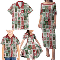 Mele Kalikimaka Hawaiian Quilt and Lei Patchwork Family Matching Puletasi and Hawaiian Shirt - Polynesian Pride
